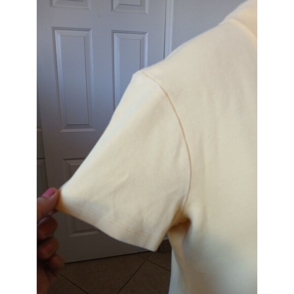 CROFT & BARROW Womens Yellow Classic Polo Medium Short Sleeve Classiccore Preppy - Picture 5 of 13